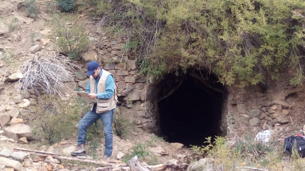 Dr. Arce at the mouth of a Putucu mine shaft dug by the Spanish